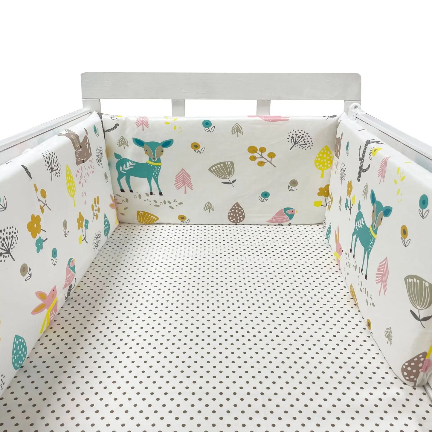Paraurti per Lettino in Cotone 200×30cm – Doppia Faccia, Cerniera, Design Nordic