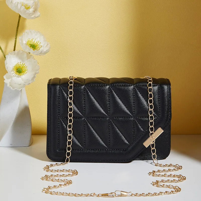 Borse e portamonete di lusso neri Borsa a tracolla messenger in pelle PU da donna Borsa a tracolla femminile scozzese con nappa trapuntata