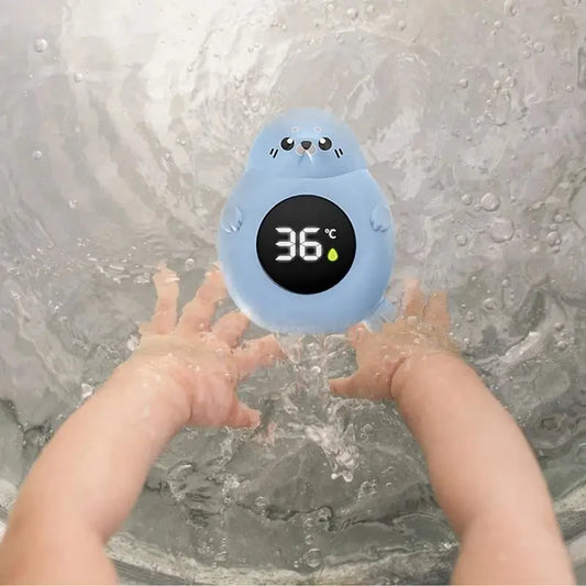 Termometro da bagnetto per bambini Monitor della temperatura della vasca Monitor di avviso della temperatura resistente all'acqua calda e fredda Display a LED con sensore aggiornato