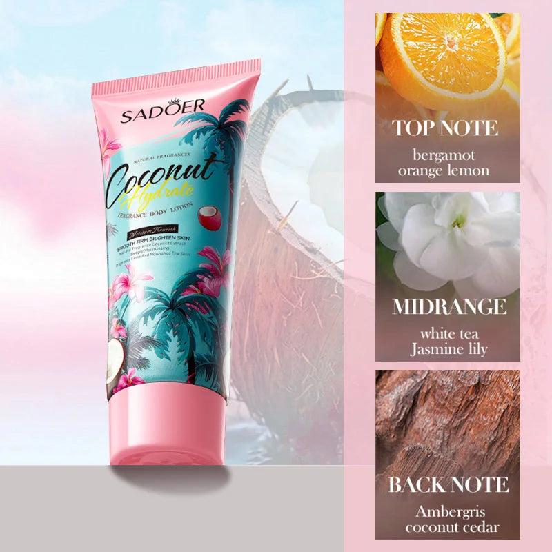 Set di Lusso Skincare al Cocco – Lozione Corpo, Crema Mani, Balsamo Labbra & Profumo