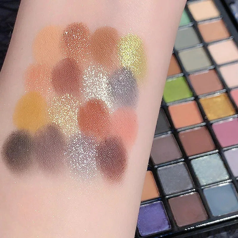 DIKALU Palette Ombretti 40 Colori – Glitter, Opachi e Metallici, Impermeabile