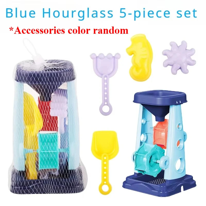 Set Giocattoli da Spiaggia per Bambini – Auto, Clessidra, Pala & Sprinkler | Estate