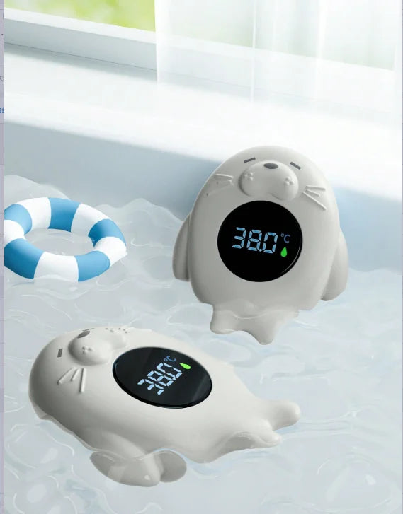 Termometro da bagnetto per bambini Monitor della temperatura della vasca Monitor di avviso della temperatura resistente all'acqua calda e fredda Display a LED con sensore aggiornato