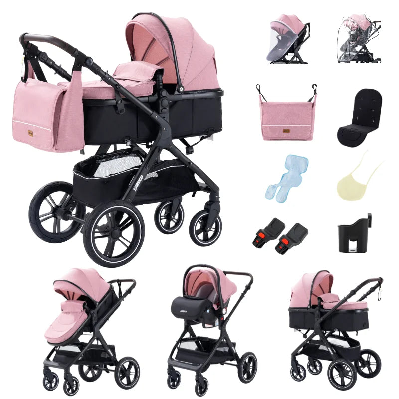 Passeggino 3 in 1 Estivo Traspirante con Seggiolino Auto | Telaio Alluminio
