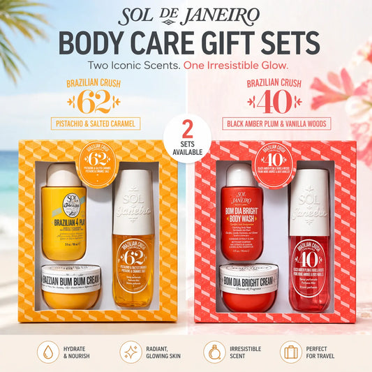 Set da viaggio per la cura del corpo Janeiro Soil Bum Bum Jet - Gel idratante, crema rassodante e profumo