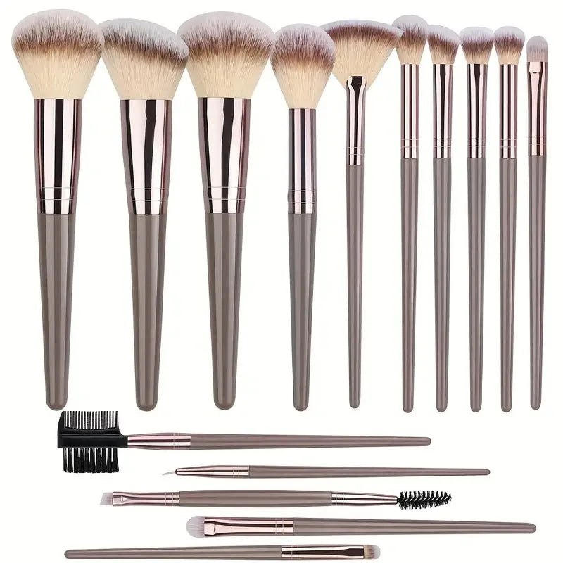 Set Pennelli Trucco Premium con Accessori – Da 3 a 20 Pezzi, Capelli Sintetici