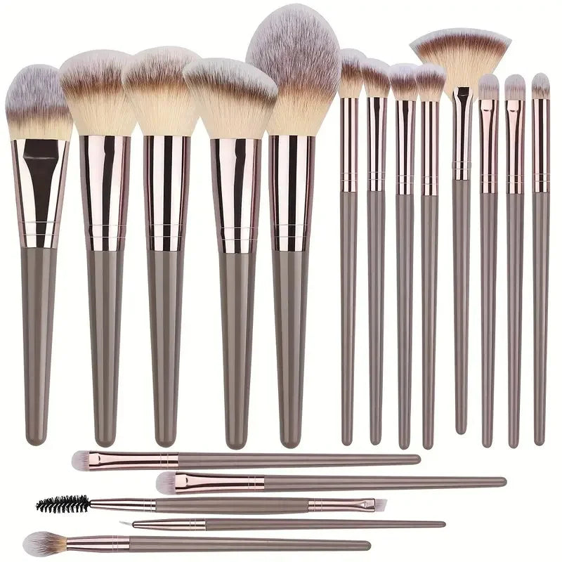 Set Pennelli Trucco Premium con Accessori – Da 3 a 20 Pezzi, Capelli Sintetici