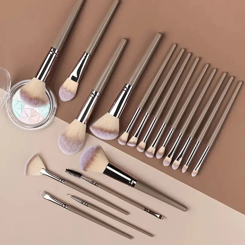 Set Pennelli Trucco Premium con Accessori – Da 3 a 20 Pezzi, Capelli Sintetici