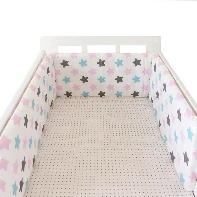 Paraurti per Lettino in Cotone 200×30cm – Doppia Faccia, Cerniera, Design Nordic
