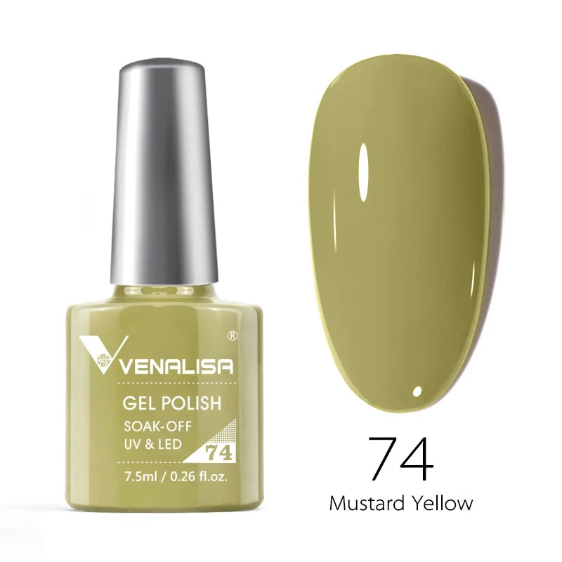 VENALISA Smalto gel per unghie Semi permanente Gellack Nail Art Salon 120 Glitter colorati 7,5 ml Soak off Vernice gel per unghie UV LED organico