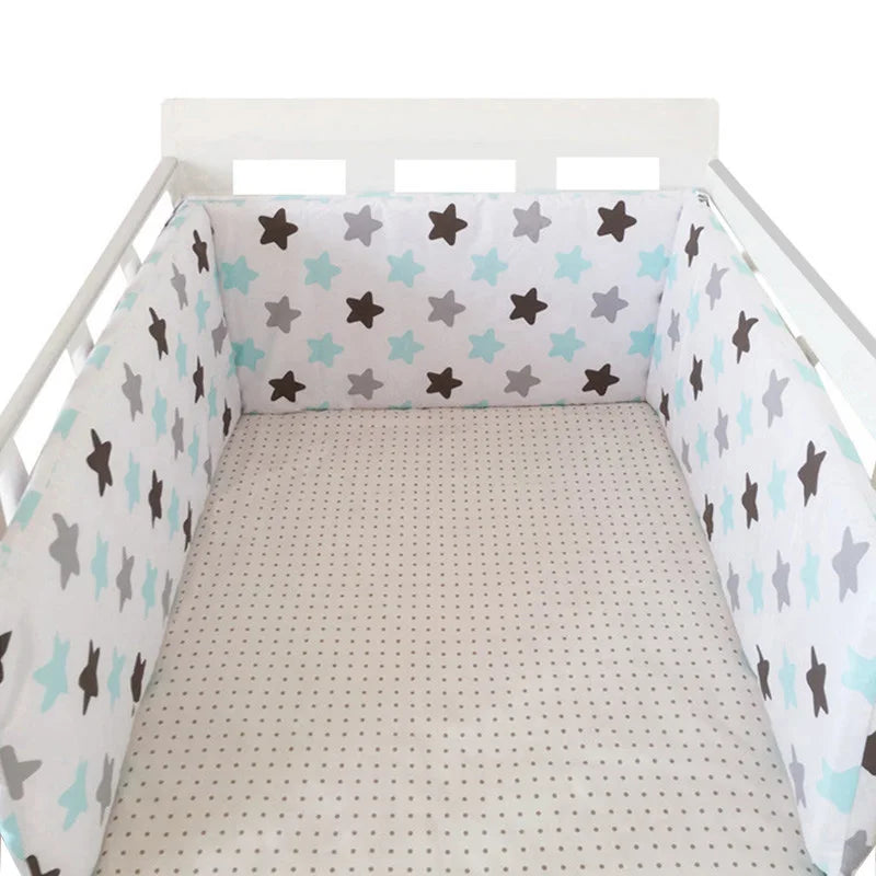 Paraurti per Lettino in Cotone 200×30cm – Doppia Faccia, Cerniera, Design Nordic