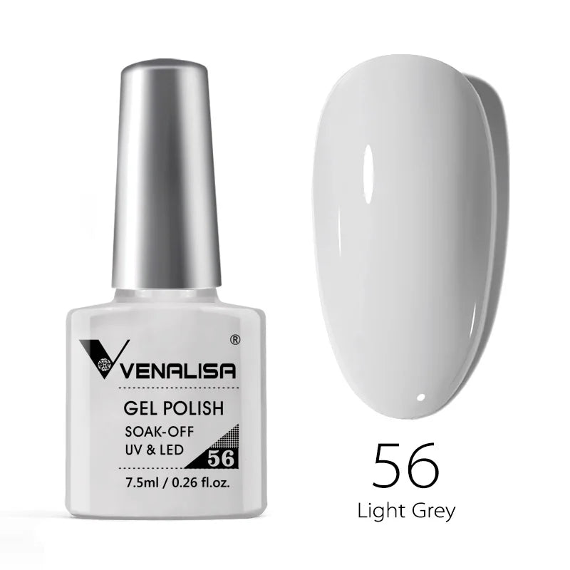 Venalisa 7.5ml Smalto per unghie Gel 60 Colori Glitter Smalto per unghie per Nail Art Manicure Top Coat Soak Off Smalto Gel UV Vernice