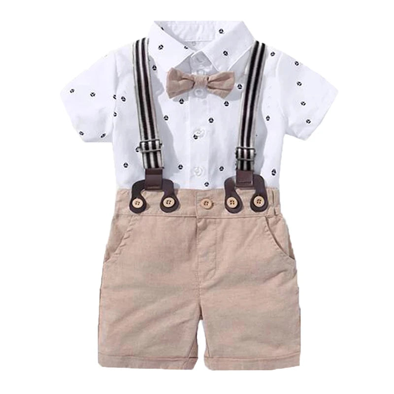 Hot Baby Boy Abbigliamento Completo Neonato Bello Pagliaccetto Fiocco Set Compleanno Festival Regalo Tuta Cappello Bambino Ragazzi Abito da sposa
