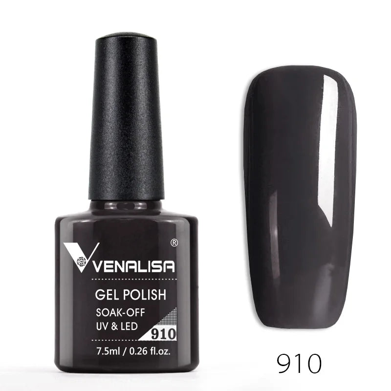 Venalisa 7.5ml Smalto per unghie Gel 60 Colori Glitter Smalto per unghie per Nail Art Manicure Top Coat Soak Off Smalto Gel UV Vernice