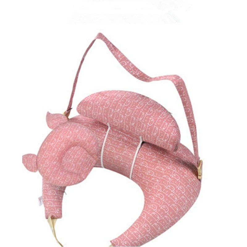 Cuscino per l'Allattamento a U in Cotone | Multifunzione con Cinghia