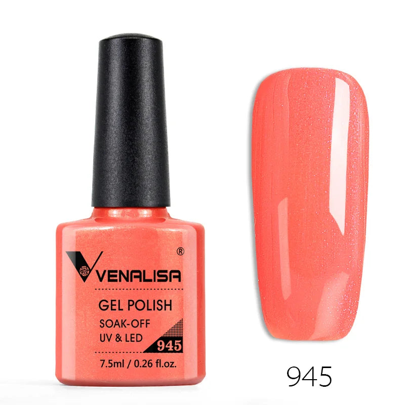 VENALISA Smalto gel per unghie Semi permanente Gellack Nail Art Salon 120 Glitter colorati 7,5 ml Soak off Vernice gel per unghie UV LED organico