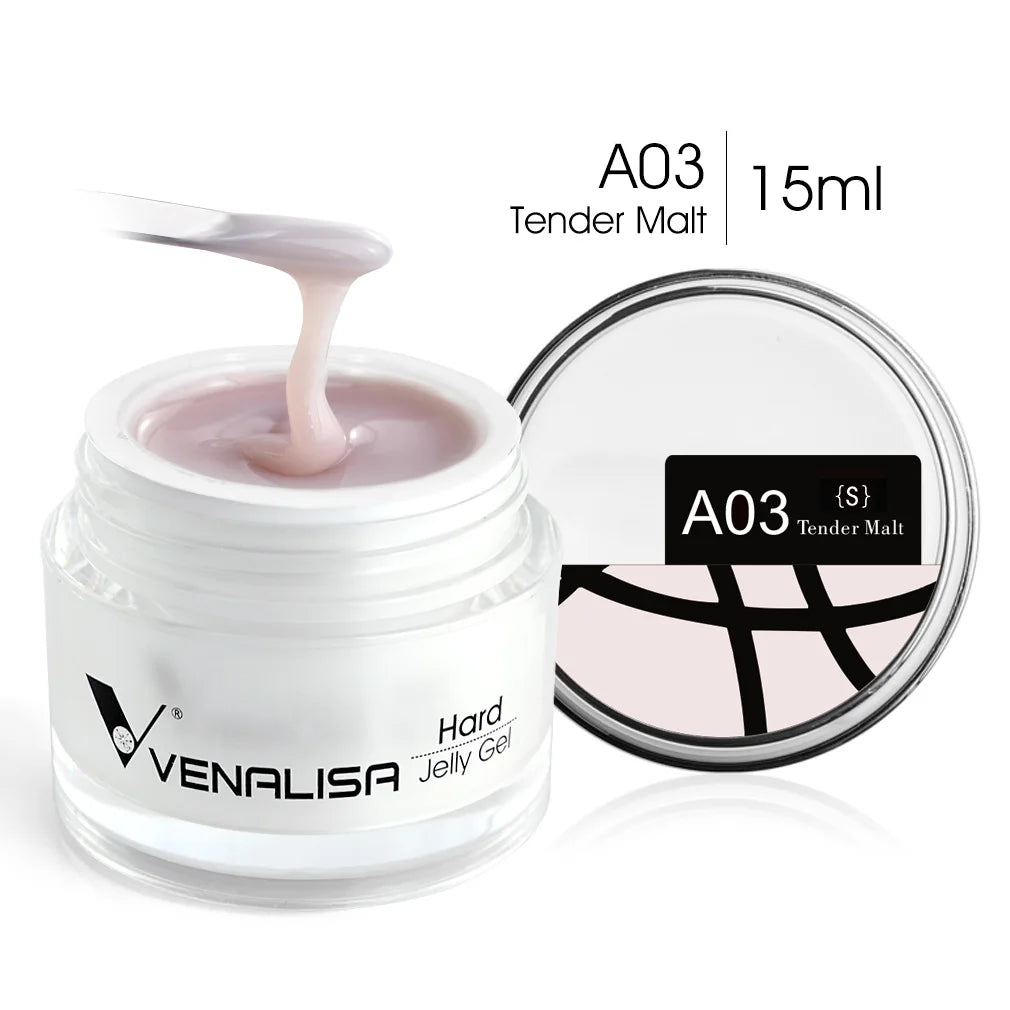 15ml Venalisa Jelly Extension Nail UV Gel da costruzione French Glitter Poly Gel per unghie Trasparente Fibra di colore mimetico naturale Vernice