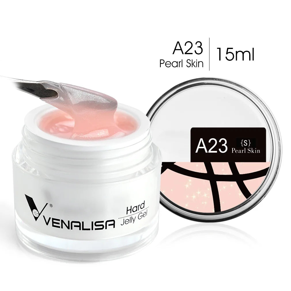 15ml Venalisa Jelly Extension Nail UV Gel da costruzione French Glitter Poly Gel per unghie Trasparente Fibra di colore mimetico naturale Vernice