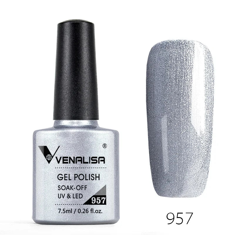 VENALISA Smalto gel per unghie Semi permanente Gellack Nail Art Salon 120 Glitter colorati 7,5 ml Soak off Vernice gel per unghie UV LED organico