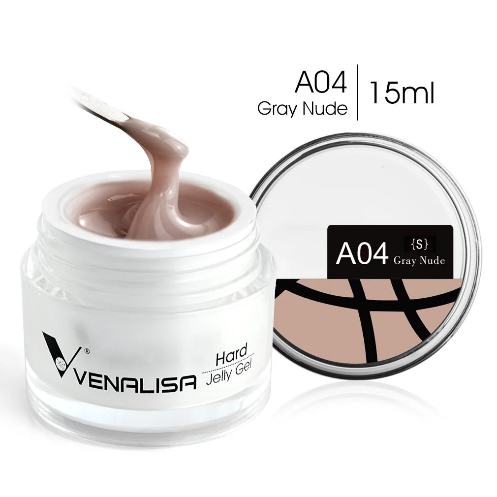 15ml Venalisa Jelly Extension Nail UV Gel da costruzione French Glitter Poly Gel per unghie Trasparente Fibra di colore mimetico naturale Vernice
