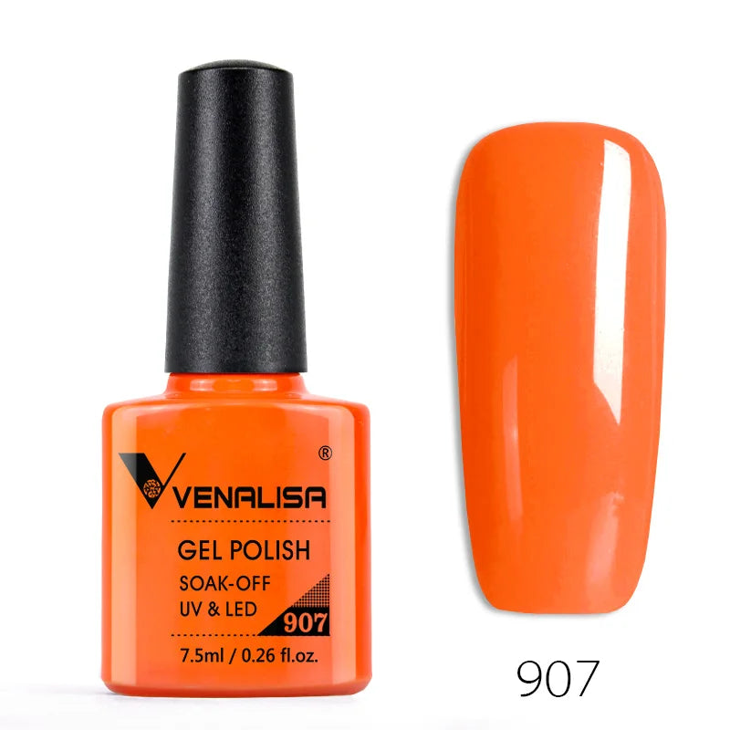 Venalisa 7.5ml Smalto per unghie Gel 60 Colori Glitter Smalto per unghie per Nail Art Manicure Top Coat Soak Off Smalto Gel UV Vernice