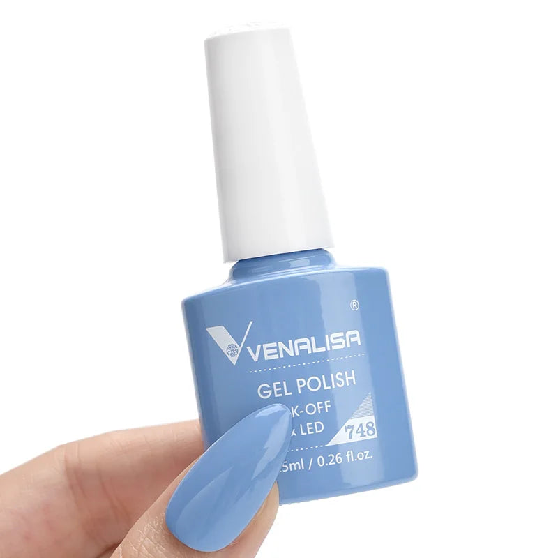 VENALISA Smalto gel per unghie Semi permanente Gellack Nail Art Salon 120 Glitter colorati 7,5 ml Soak off Vernice gel per unghie UV LED organico