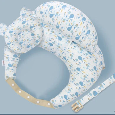 Cuscino per l'Allattamento a U in Cotone | Multifunzione con Cinghia
