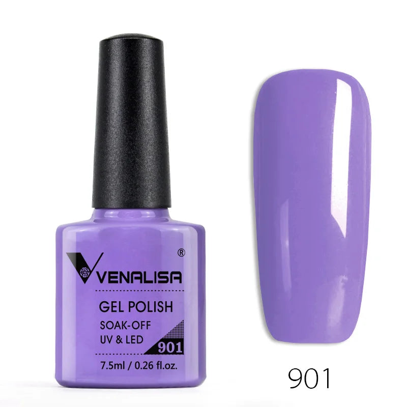 VENALISA Smalto gel per unghie Semi permanente Gellack Nail Art Salon 120 Glitter colorati 7,5 ml Soak off Vernice gel per unghie UV LED organico