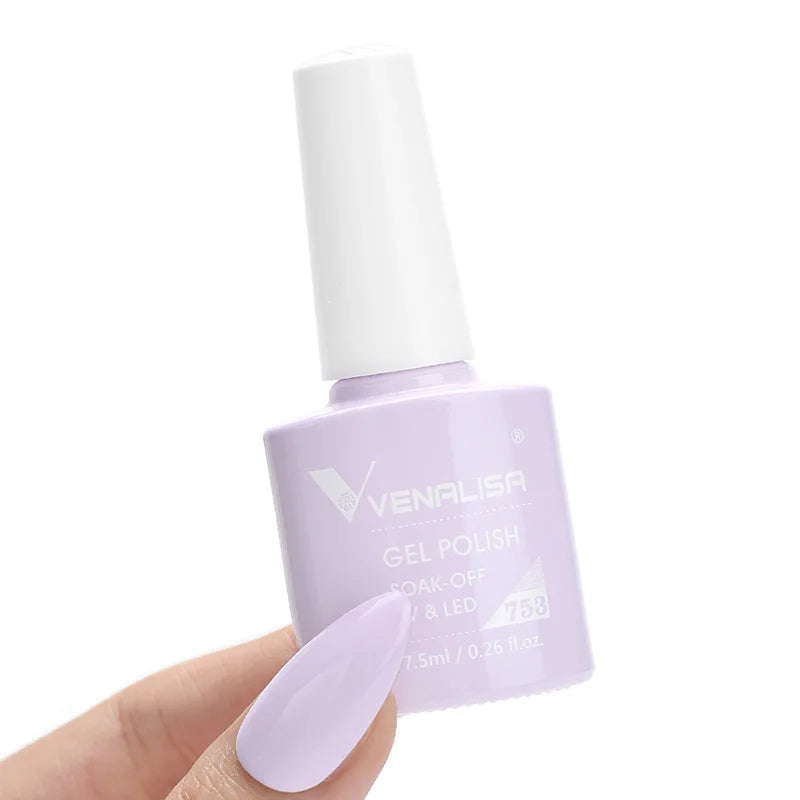 VENALISA Smalto gel per unghie Semi permanente Gellack Nail Art Salon 120 Glitter colorati 7,5 ml Soak off Vernice gel per unghie UV LED organico