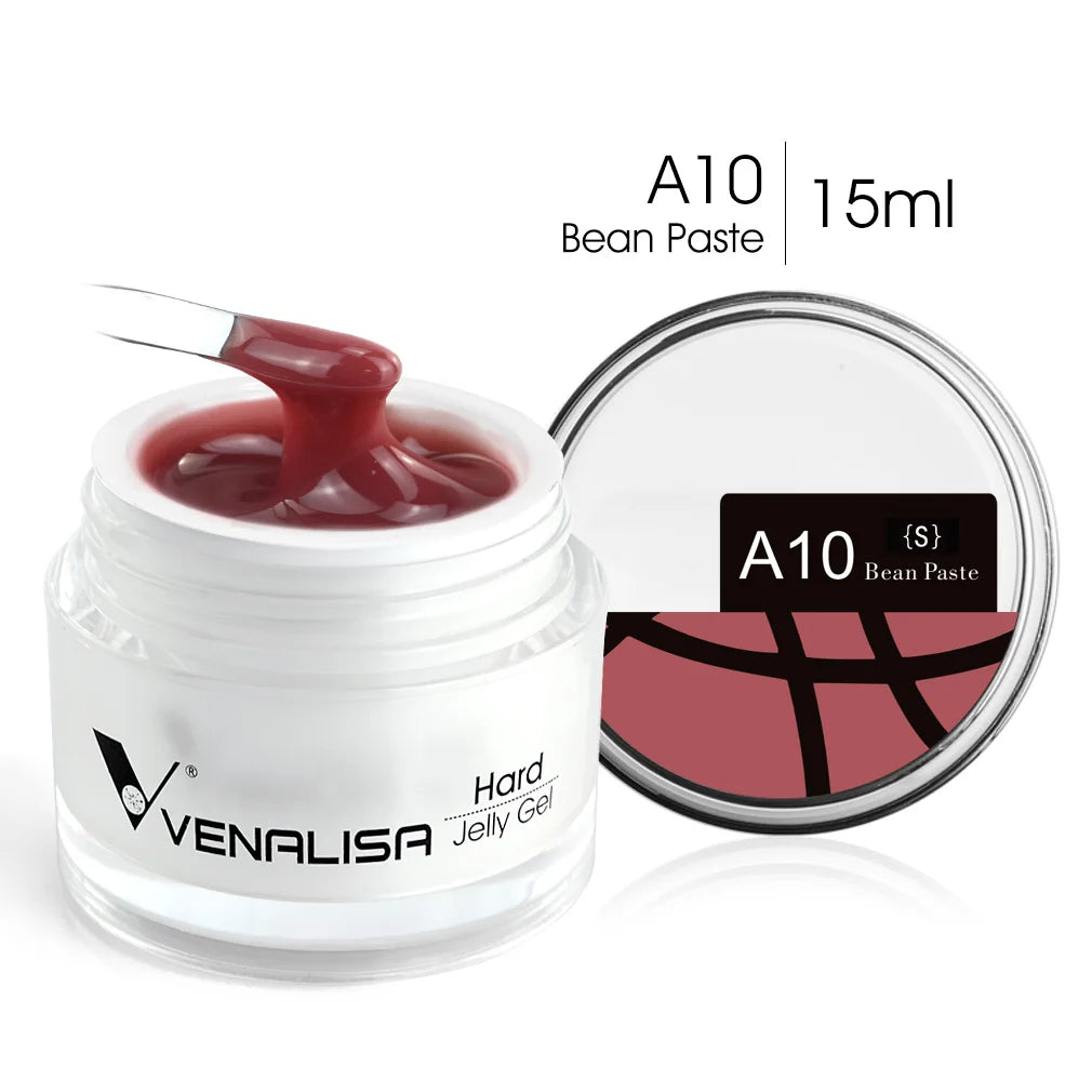 15ml Venalisa Jelly Extension Nail UV Gel da costruzione French Glitter Poly Gel per unghie Trasparente Fibra di colore mimetico naturale Vernice