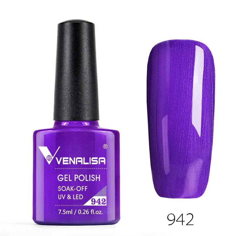 VENALISA Smalto gel per unghie Semi permanente Gellack Nail Art Salon 120 Glitter colorati 7,5 ml Soak off Vernice gel per unghie UV LED organico