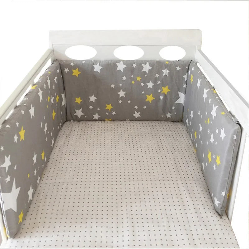 Paraurti per Lettino in Cotone 200×30cm – Doppia Faccia, Cerniera, Design Nordic