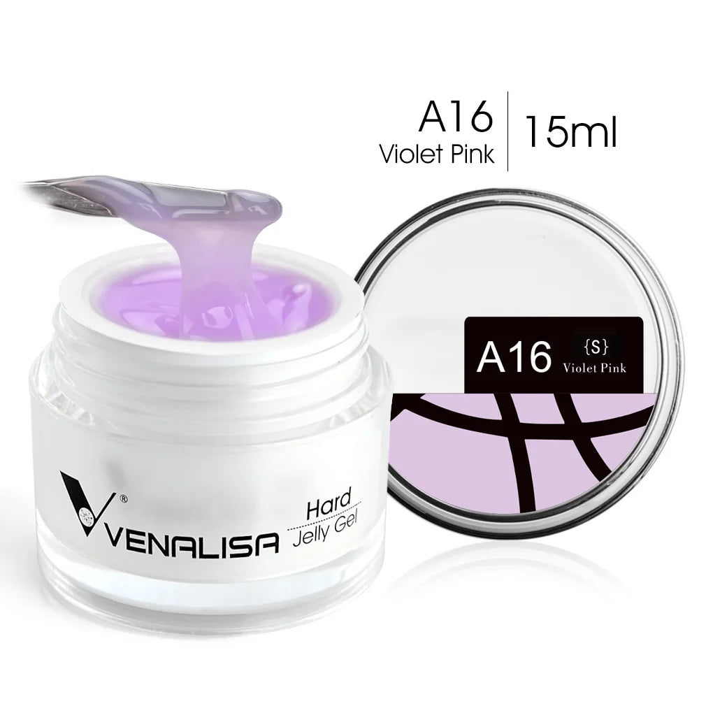 15ml Venalisa Jelly Extension Nail UV Gel da costruzione French Glitter Poly Gel per unghie Trasparente Fibra di colore mimetico naturale Vernice