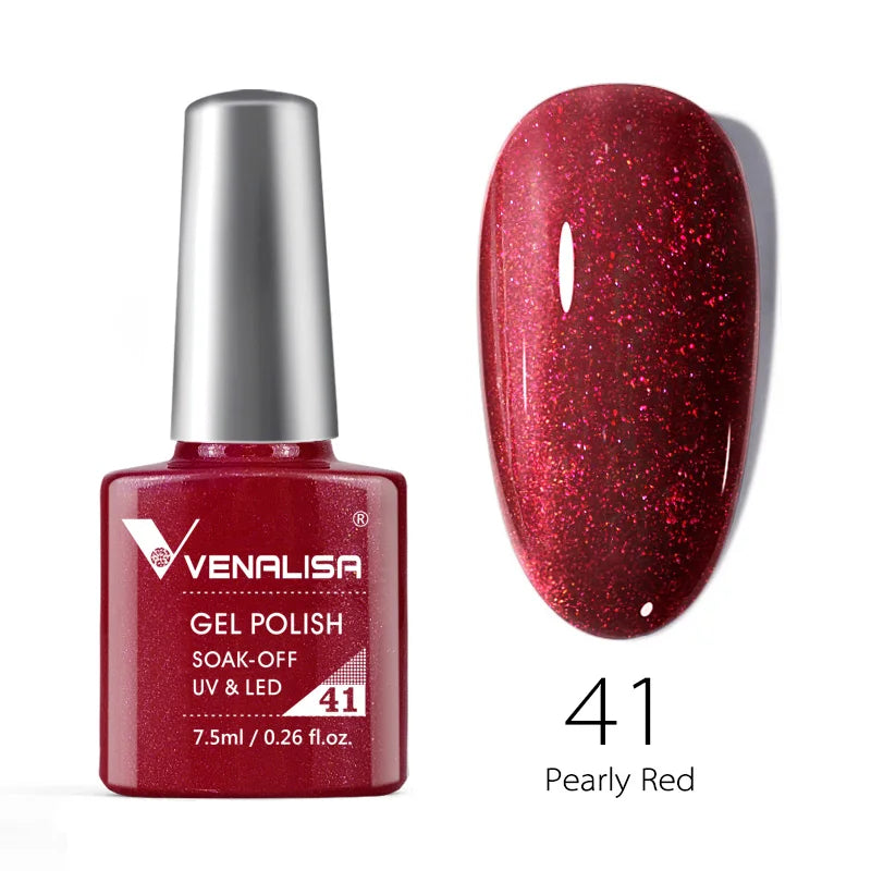 VENALISA Smalto gel per unghie Semi permanente Gellack Nail Art Salon 120 Glitter colorati 7,5 ml Soak off Vernice gel per unghie UV LED organico