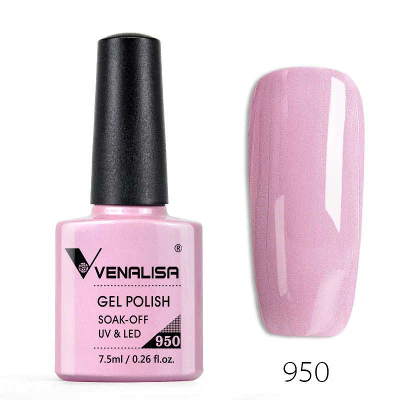 VENALISA Smalto gel per unghie Semi permanente Gellack Nail Art Salon 120 Glitter colorati 7,5 ml Soak off Vernice gel per unghie UV LED organico