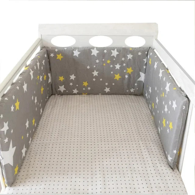 Paraurti per Lettino in Cotone 200×30cm – Doppia Faccia, Cerniera, Design Nordic