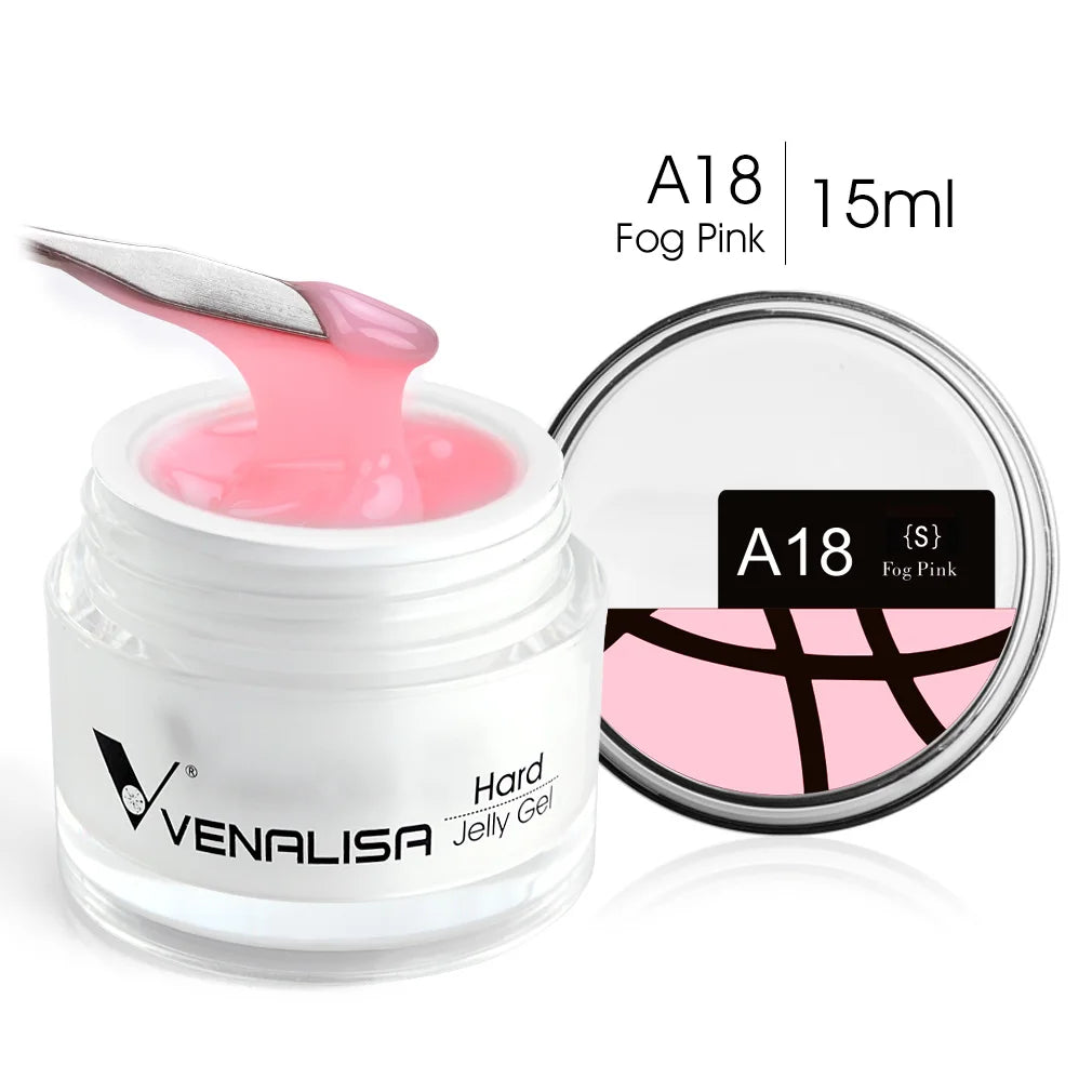 15ml Venalisa Jelly Extension Nail UV Gel da costruzione French Glitter Poly Gel per unghie Trasparente Fibra di colore mimetico naturale Vernice