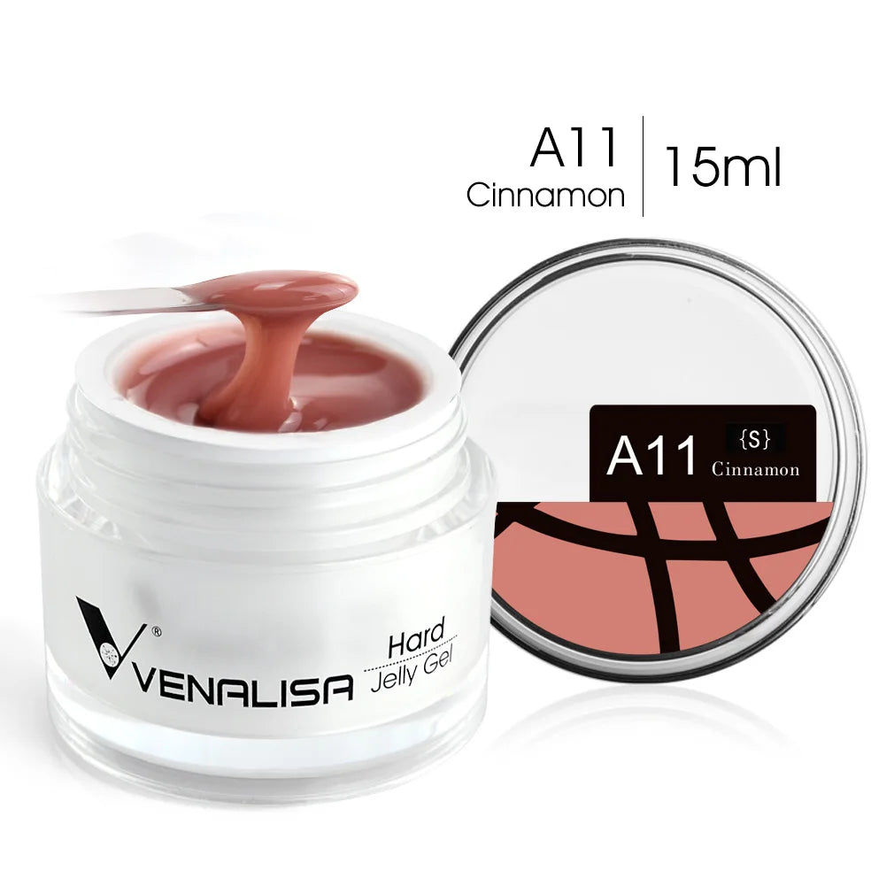 15ml Venalisa Jelly Extension Nail UV Gel da costruzione French Glitter Poly Gel per unghie Trasparente Fibra di colore mimetico naturale Vernice
