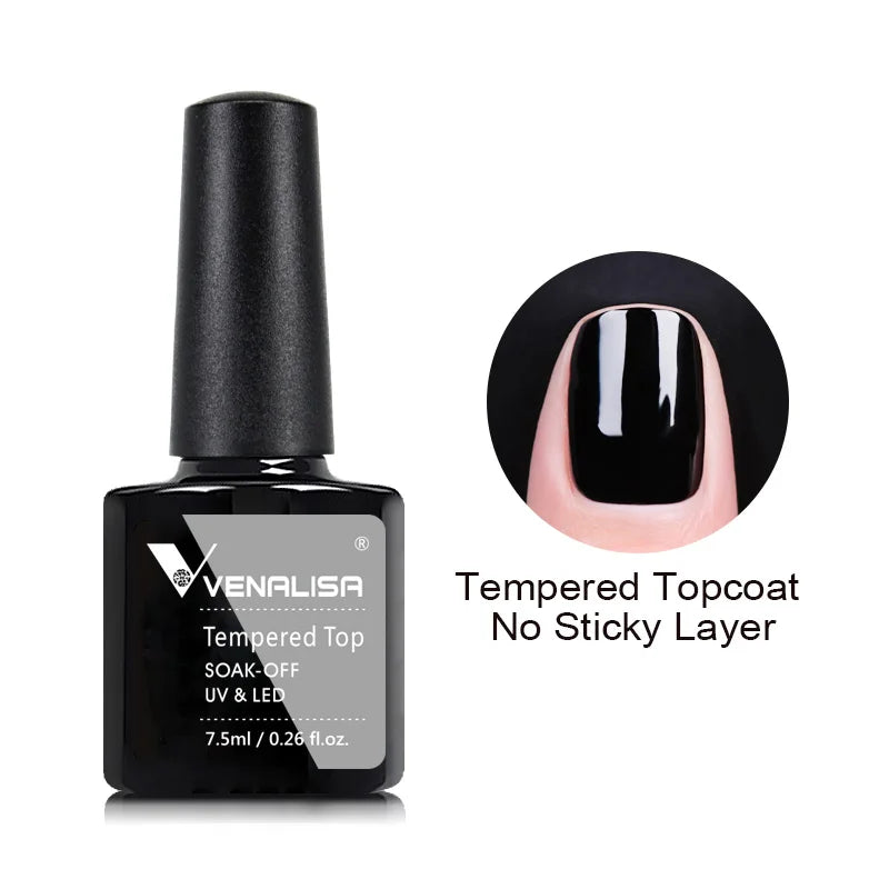 Venalisa 7.5ml Smalto per unghie Gel 60 Colori Glitter Smalto per unghie per Nail Art Manicure Top Coat Soak Off Smalto Gel UV Vernice