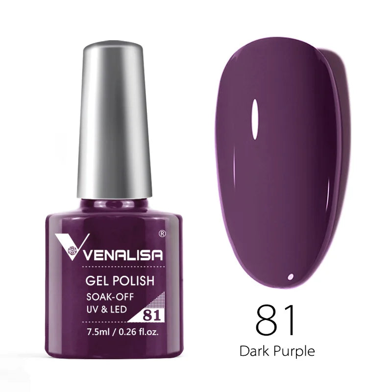 VENALISA Smalto gel per unghie Semi permanente Gellack Nail Art Salon 120 Glitter colorati 7,5 ml Soak off Vernice gel per unghie UV LED organico