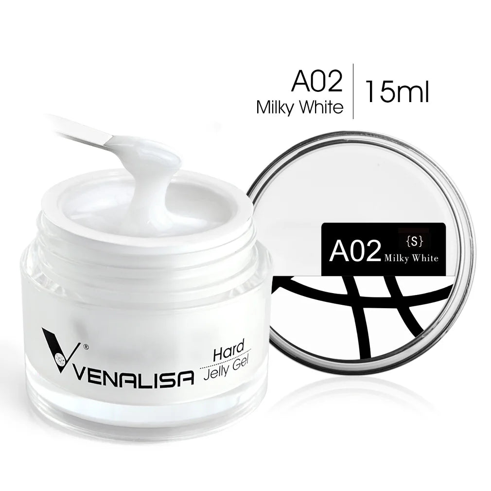15ml Venalisa Jelly Extension Nail UV Gel da costruzione French Glitter Poly Gel per unghie Trasparente Fibra di colore mimetico naturale Vernice