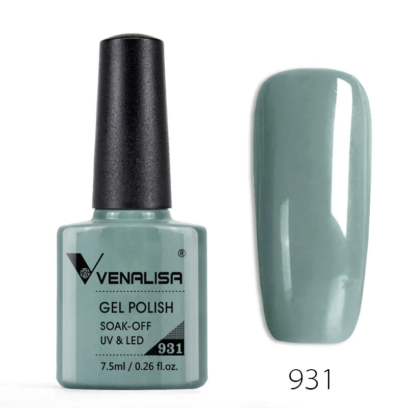 VENALISA Smalto gel per unghie Semi permanente Gellack Nail Art Salon 120 Glitter colorati 7,5 ml Soak off Vernice gel per unghie UV LED organico