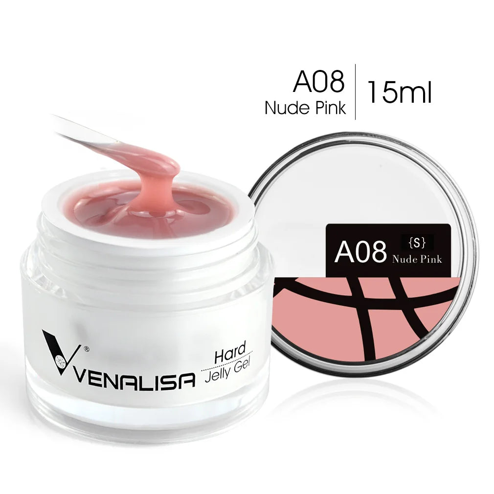 15ml Venalisa Jelly Extension Nail UV Gel da costruzione French Glitter Poly Gel per unghie Trasparente Fibra di colore mimetico naturale Vernice