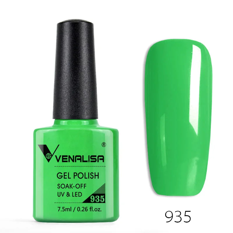 VENALISA Smalto gel per unghie Semi permanente Gellack Nail Art Salon 120 Glitter colorati 7,5 ml Soak off Vernice gel per unghie UV LED organico