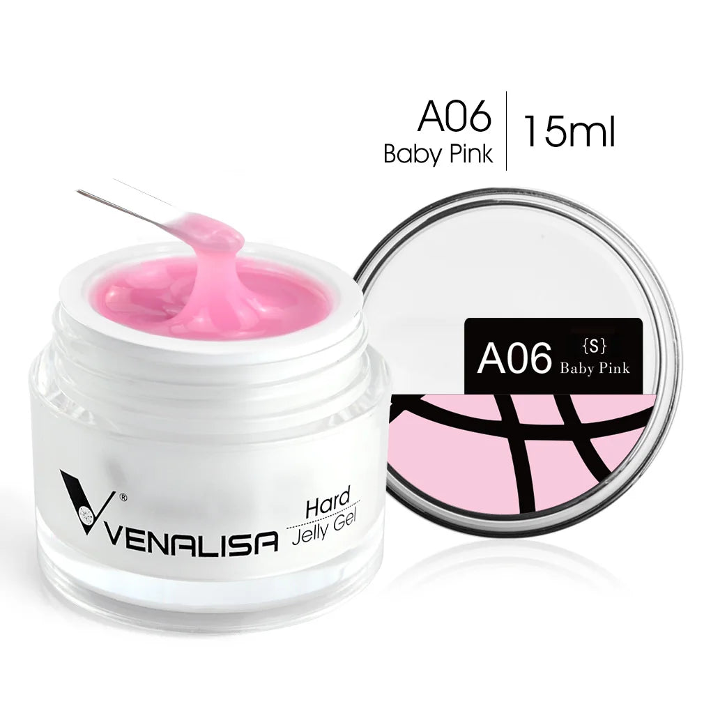 15ml Venalisa Jelly Extension Nail UV Gel da costruzione French Glitter Poly Gel per unghie Trasparente Fibra di colore mimetico naturale Vernice