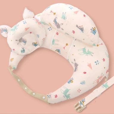 Cuscino per l'Allattamento a U in Cotone | Multifunzione con Cinghia