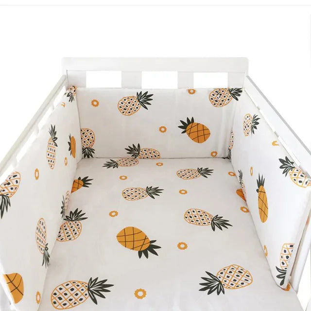 Paraurti per Lettino in Cotone 200×30cm – Doppia Faccia, Cerniera, Design Nordic