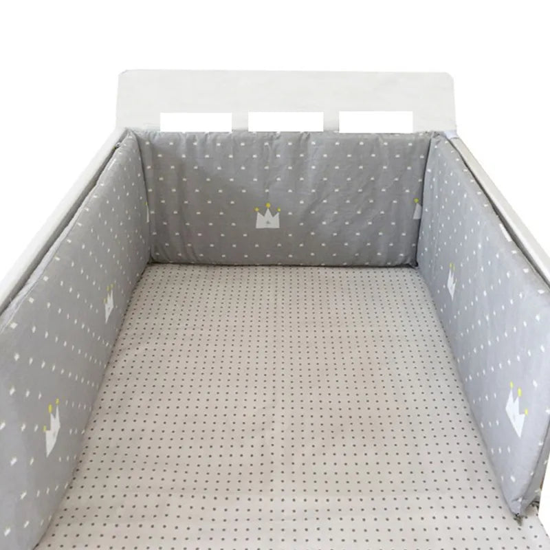 Paraurti per Lettino in Cotone 200×30cm – Doppia Faccia, Cerniera, Design Nordic