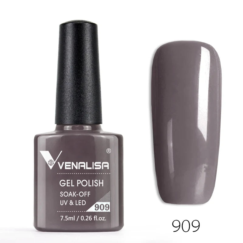 Venalisa 7.5ml Smalto per unghie Gel 60 Colori Glitter Smalto per unghie per Nail Art Manicure Top Coat Soak Off Smalto Gel UV Vernice