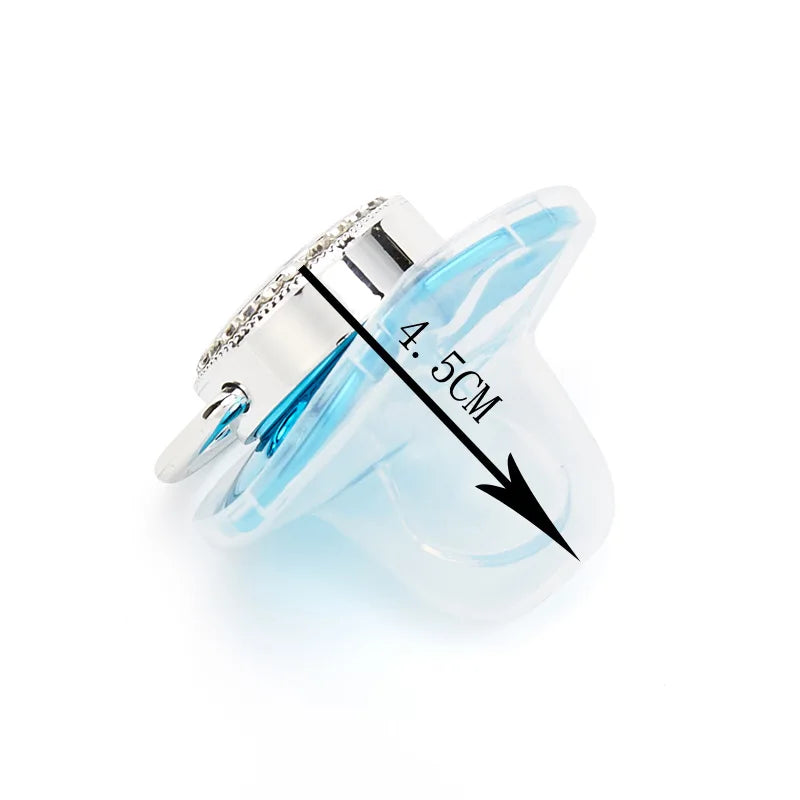Ciuccio Sublimabile con Strass e Clip Portaciuccio – Set Neonato Senza BPA